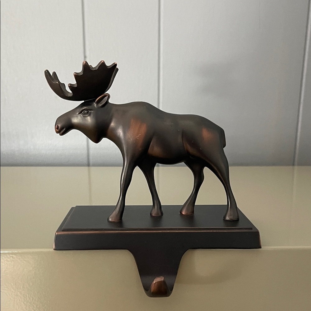 Bronze Moose Stocking Holder
